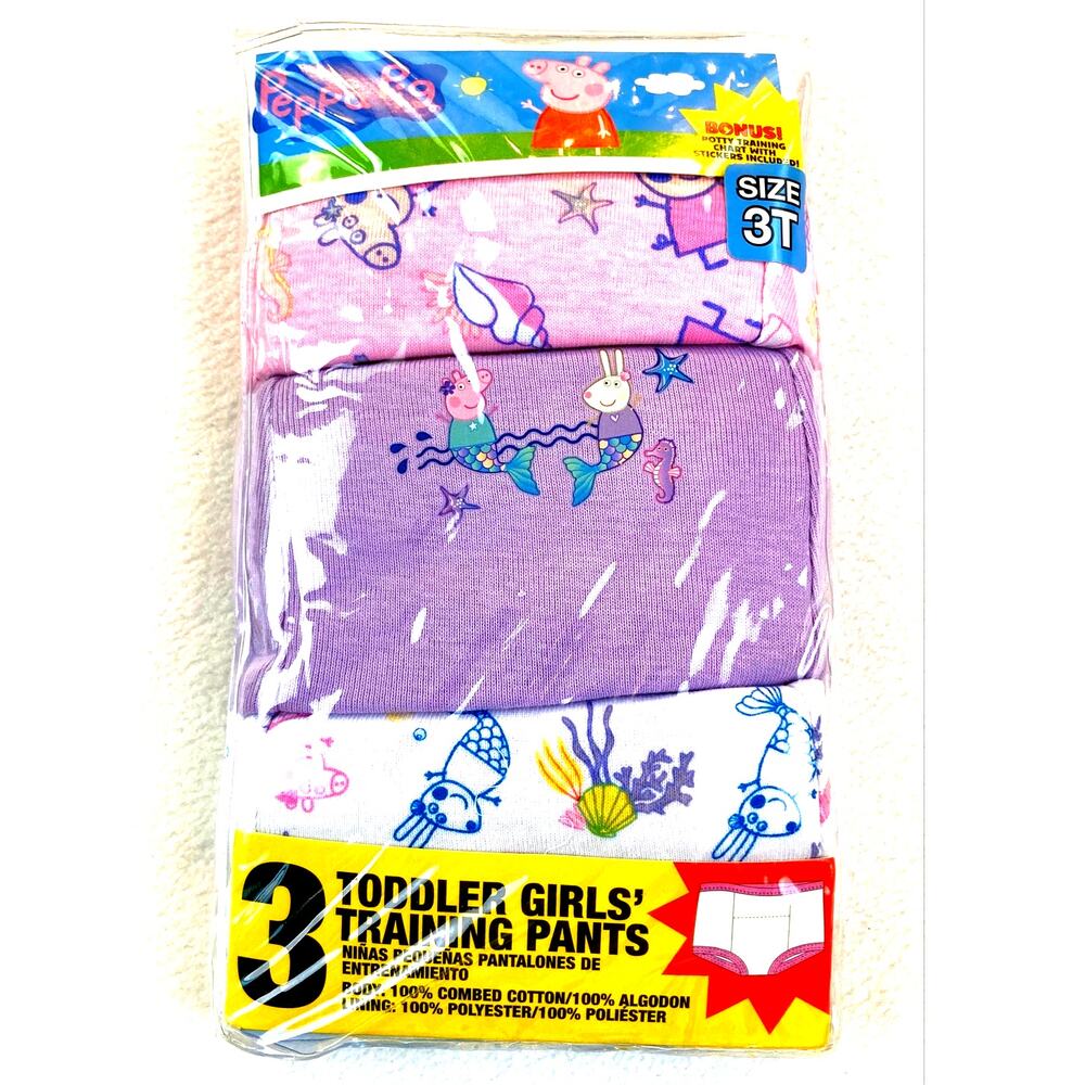 Training Pants Peppa Pig 3T Toddler Girl Cotton 3/PK New NWT